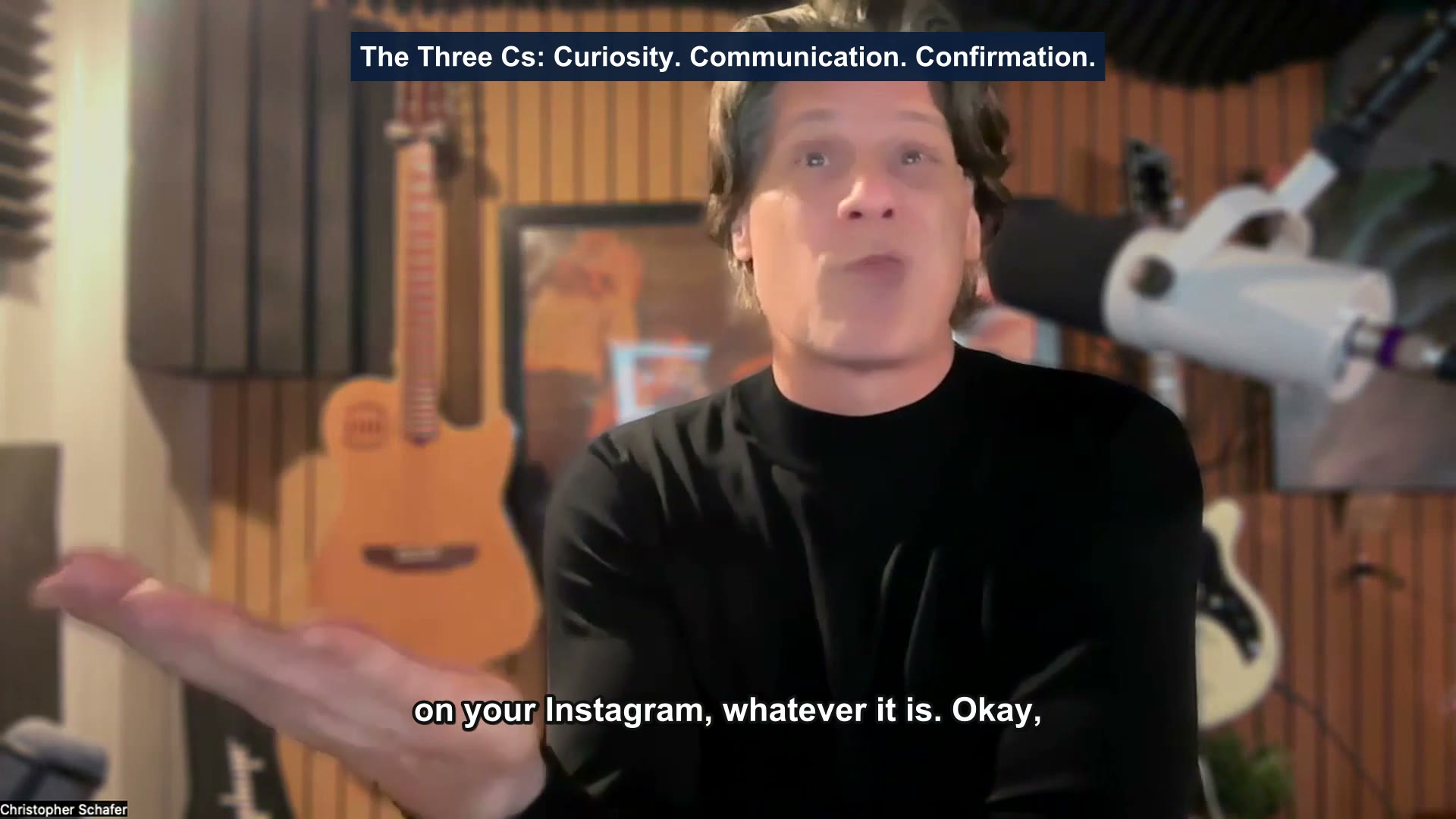 Chris Schafer teaching the Three Cs in the EQ vs IQ video for graduating students